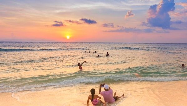 Bharatpur beach sunset view