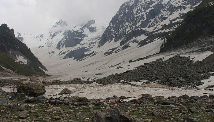 Snowfall in Sonmarg