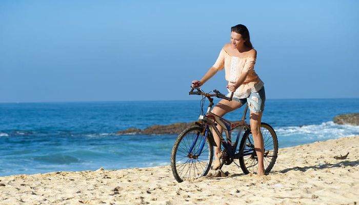 Cycling On The Beach